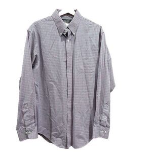 LAUREN Ralph Lauren Non-Iron Classic Fit Dress Shirt Pink Plaid‎ 16.5 - 34/35